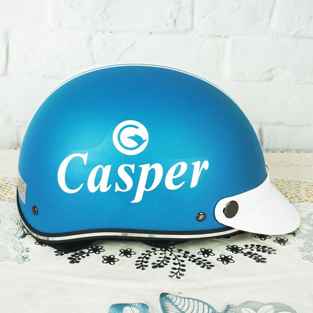 Mũ bảo hiểm Casper màu xanh đẹp nhã nhặn đạt chuẩn
