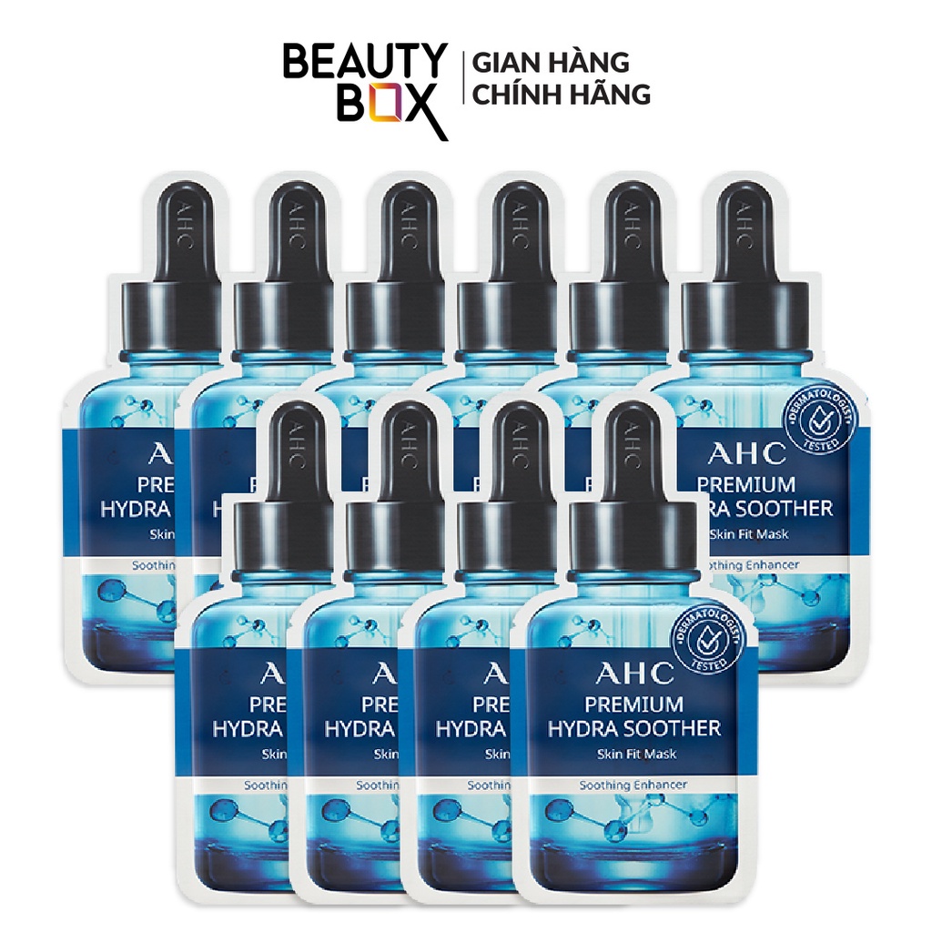 Combo 10 Mặt Nạ Giấy Dưỡng Ẩm Cao Cấp Ahc Premium Hydra Soother Skin Fit Mask 27mlx10