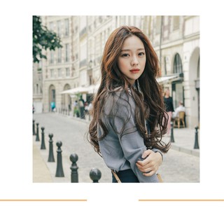 Tóc giả nguyên đầu hai mái dài xoăn tặng kèm lưới