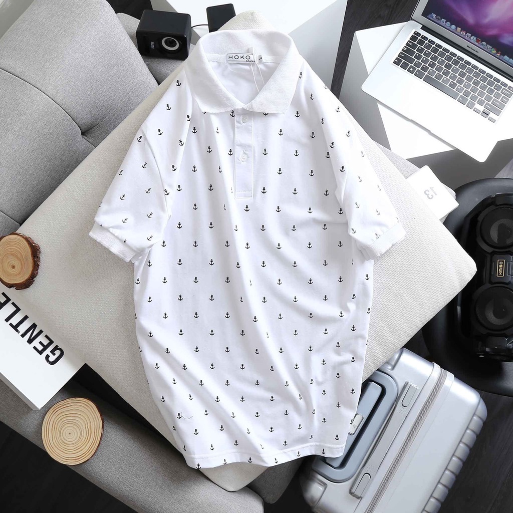 Áo thun nam cổ trụ 100% cotton - Áo thun nam ngắn tay