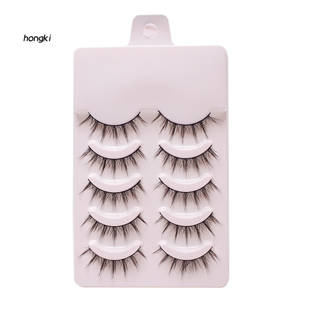 Set 5 Cặp Lông Mi Giả Cong Tự Nhiên Dùng Hóa Trang