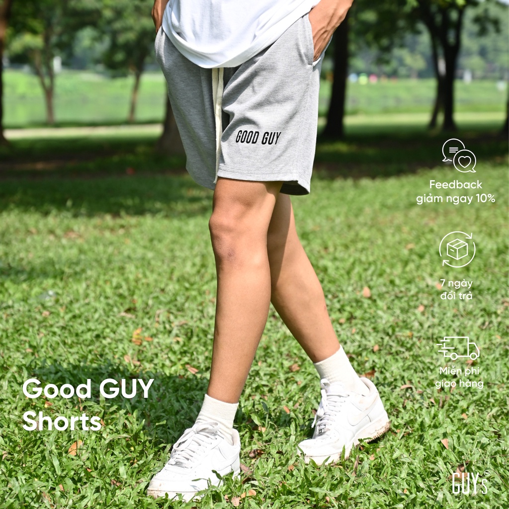 Quần Shorts Nỉ Nam Good GUY - Chất Nỉ Trơn Dày Dặn, Quần Đùi Nam Thể Thao Co Giãn, Thoáng Mát, Năng Động GUY's Closet