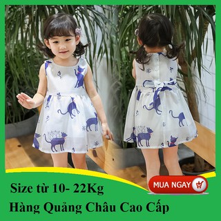 Đầm trẻ em cao cấp Size từ 8 đến 20Kg họa tiết con mèo đen