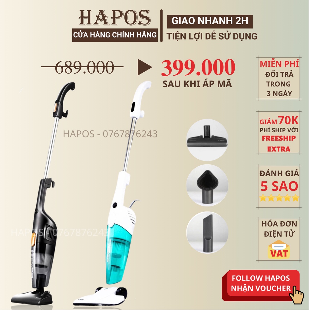 Máy hút bụi mini cầm tay Deerma thông minh Vacuum Cleaner DX115C DX118C DX900 - HAPOS phân phối