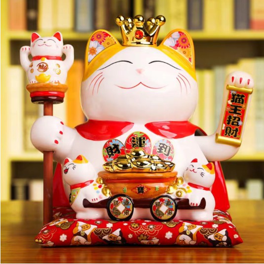 Mèo Thần Tài Vẫy Tay Cao 27 cm 🎁FREESHIP🎁 Mèo Chiêu Tài Nhật Bản -Mèo cầu tài lộc May Mắn