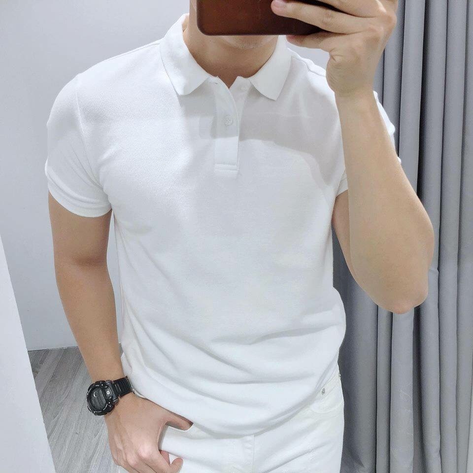 Áo Thun Nam Cổ Bẻ Ngắn Tay Dáng Ôm ACB01 (Cổ Bẻ Trơn 5) | BigBuy360 - bigbuy360.vn