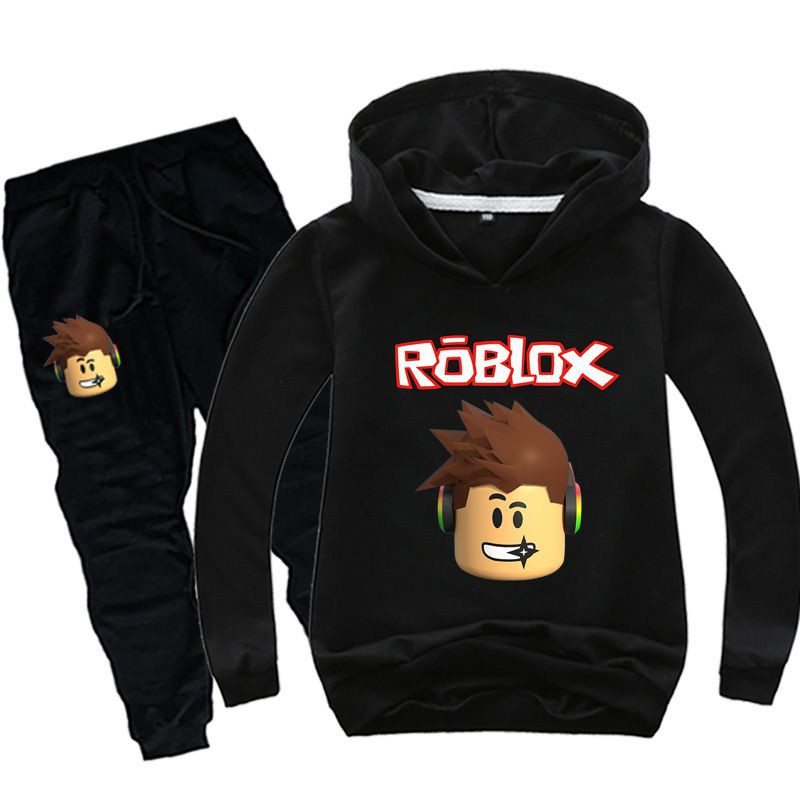 Bộ Áo Hoodie + Quần Dài In Hình Roblox Cho Bé Trai