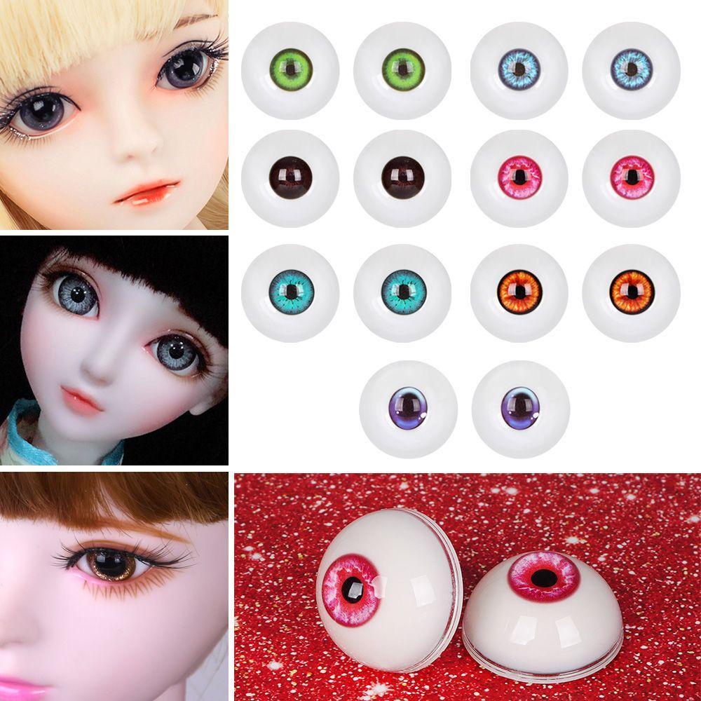 1 Cặp Mắt Kính Màu Cầu Vồng Chất Lượng Cao Cho Búp Bê BJD