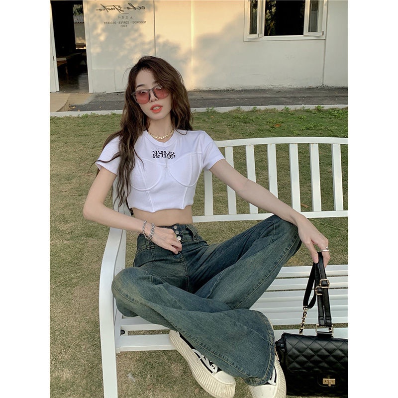 Áo thun croptop COZOKC ngắn tay đơn giản thời trang dễ phối đồ