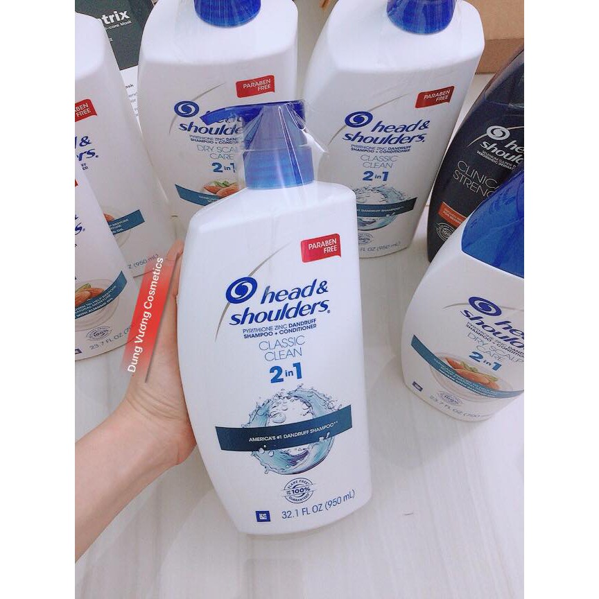 DẦU GỘI XẢ HEAD & SHOULDERS Classic Clean 2 in 1 dung tích 950ml