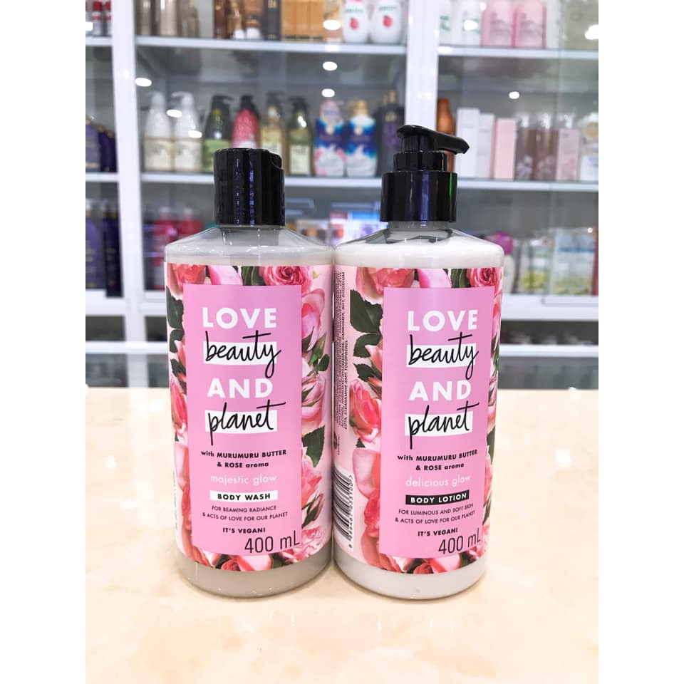 Combo Bộ 4 Sản Phẩm Chăm Sóc Toàn Thân LOVE BEAUTY AND PLANET Chính Hãng Công Ty