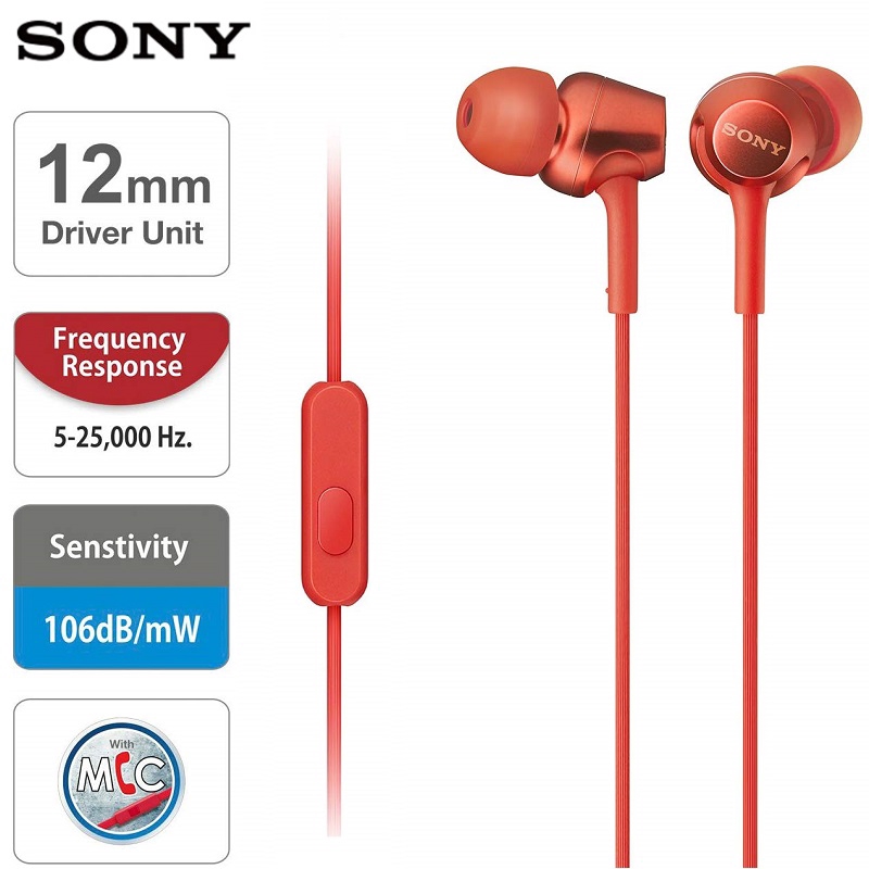 Tai Nghe Nhét Tai Có Dây Giắc Cắm 3.5mm Cho Sony Mdr-Ex255Ap