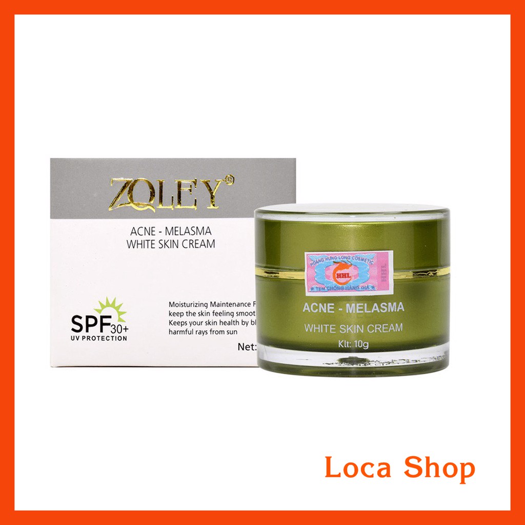 Kem Face Zoley Xanh - Kem Dưỡng Trắng Da giảm Mụn và Thâm ZOLEY 10g