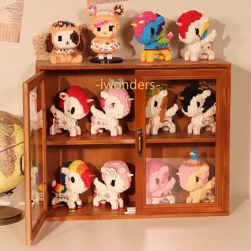 Nano Khối Tokidoki Unicorno Kỳ Lân Dễ Thương Valentino Hanako Stellina Rudy Kinoko Gạch Micro Bé Gái Tự Làm Đồ Chơi Quà Tặng Kids education toys