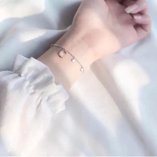 Lắc tay bạc nữ | Lắc tay bạc cỏ trăng sao