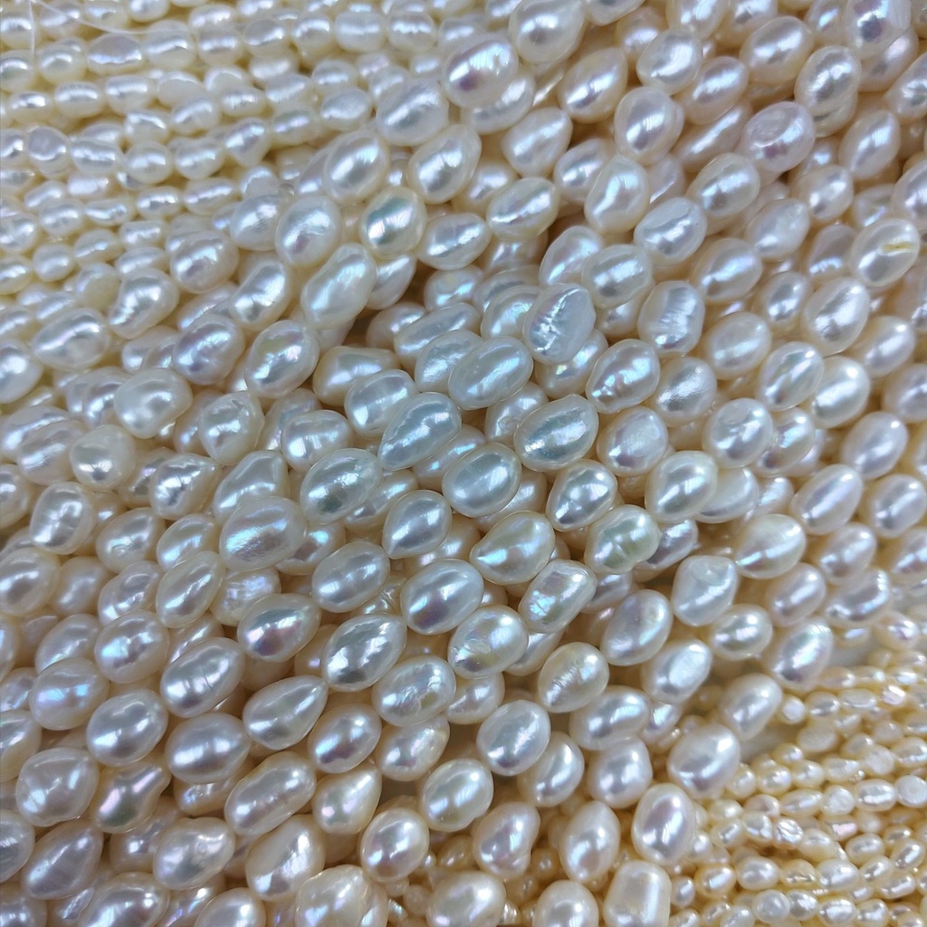Chuỗi Hạt Ngọc Trai Tự Nhiên 4-10mm Màu Trắng Dùng Làm Trang Sức Thủ Công
