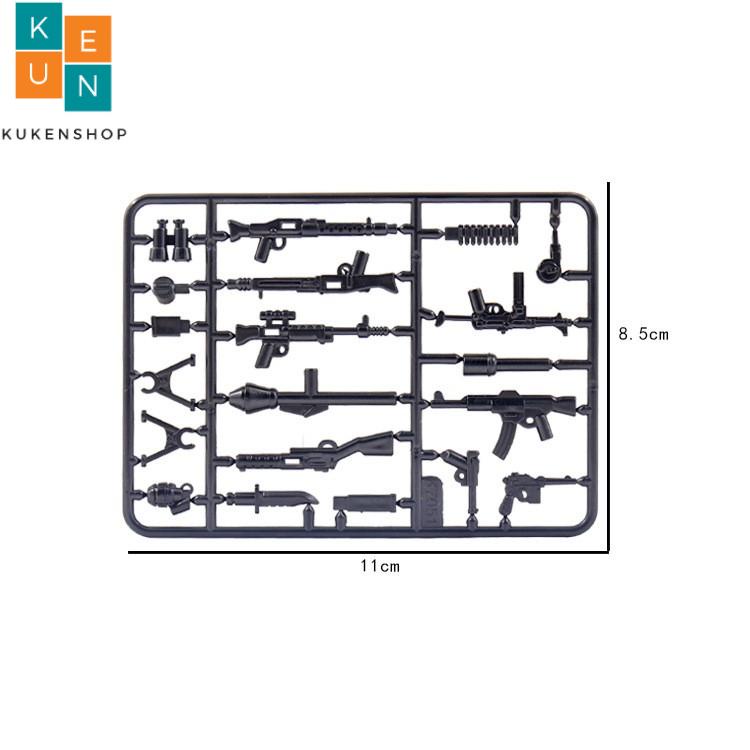 Một Vỉ Phụ Kiện Vũ Khí Sử Dụng Trong Quân Đức Quốc Xã NO.1301 - Đồ Chơi Lắp Ráp Army