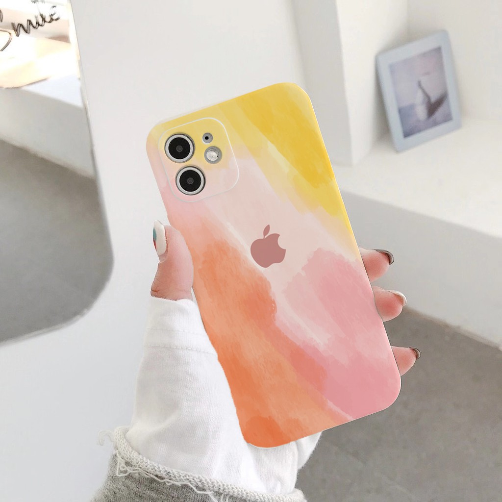 Ốp lưng iphone cạnh vuông vân đá màu 6/6plus/6s/6splus/7/7plus/8/8plus/x/xr/xs/11/12/pro/max/plus/promax - Awifi B1-8 | BigBuy360 - bigbuy360.vn