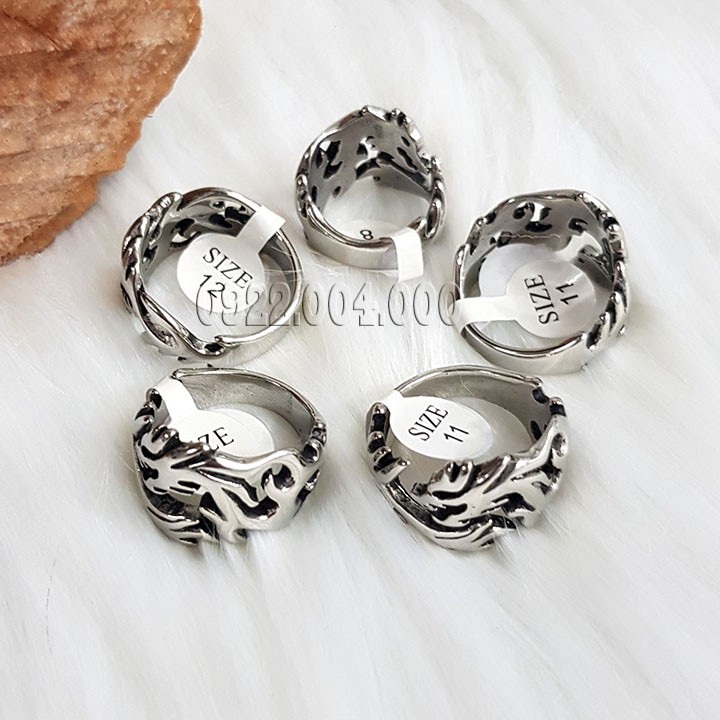 Nhẫn kiểu xương ruồng, nhẫn nam cá tính NZ1695