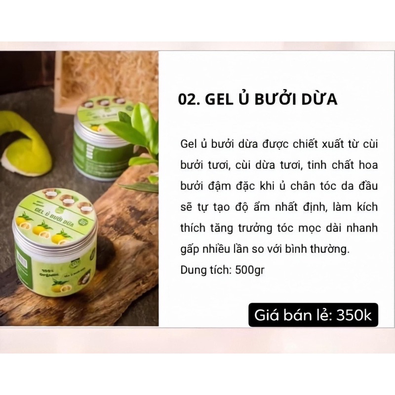 Gel ủ bưởi dừa THH mọc tóc  Không Bết Tóc