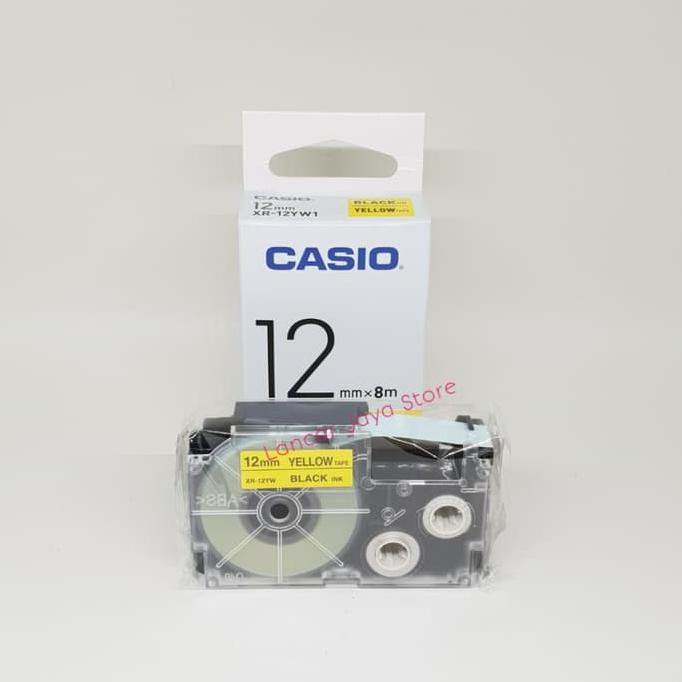 Nhãn Dán Trang Trí Máy In Màu Vàng / Đen Cho Casio Ez-label Xr-12yw1 / Casio 12mm