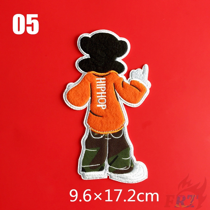 Nhãn ủi thêu hình logo Paul Frank dùng vá quần áo