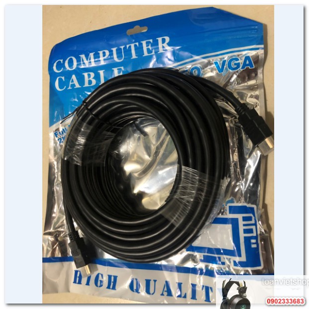 Cáp tín hiệu hdmi tròn, đen, dài 10m, chuẩn 4k