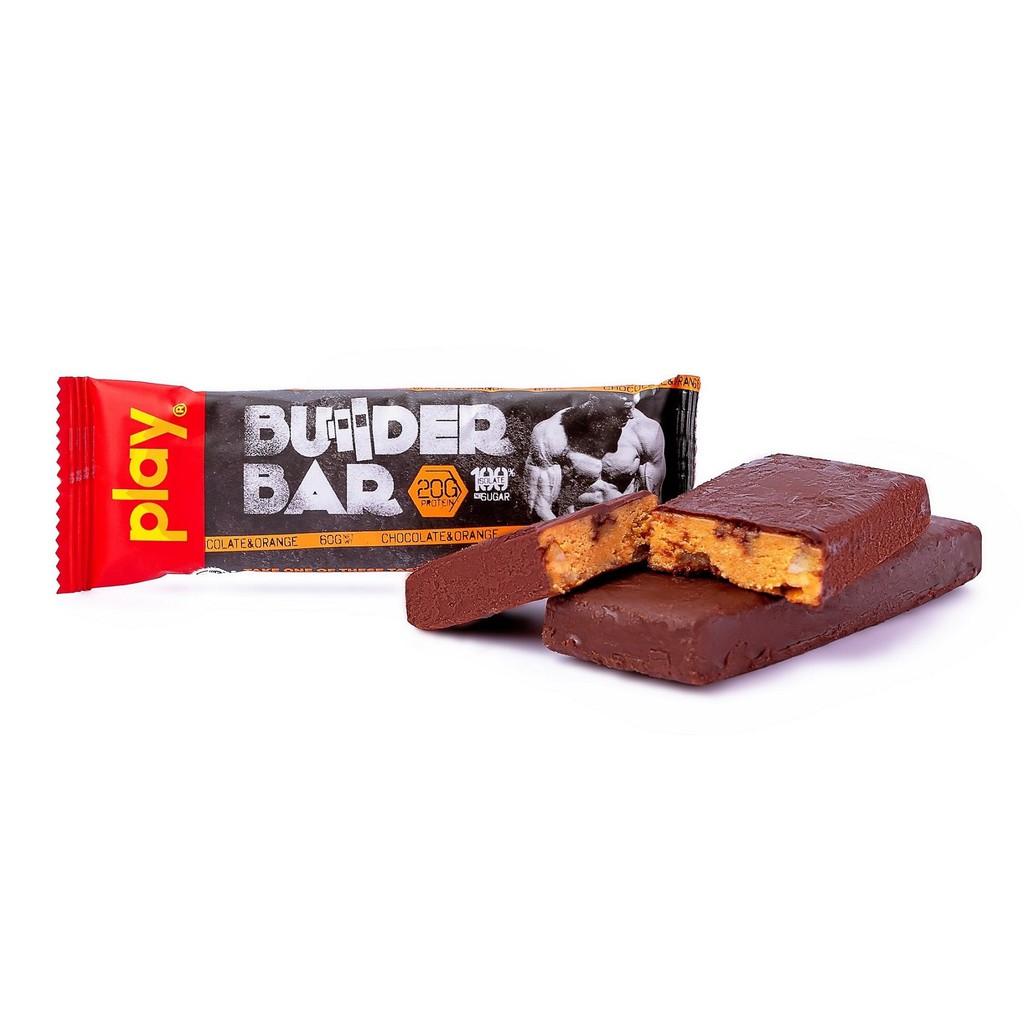 Bánh Ăn Kiêng - Bánh Protein Play  Builder Bar Vị Cam Cacao Hộp 12 Thanh SP9.1