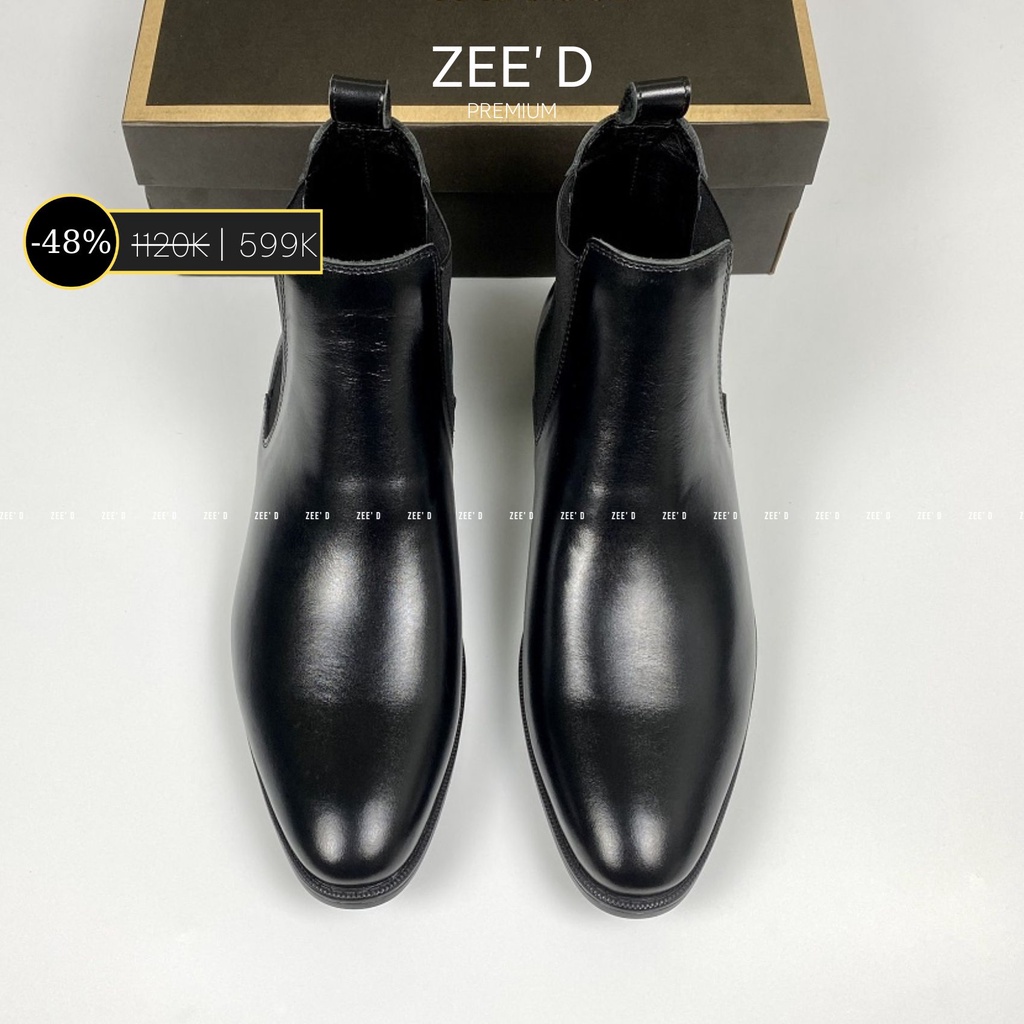 Chelsea Boots Classic Da Bò Nguyên Tấm ZEE' D Bảo Hành 12 Tháng