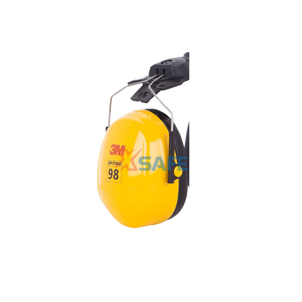 Chụp tai chống ồn 3M H9P3E độ giảm ồn 23dB, bảo vệ tai, gắn mũ bảo hộ, ôm kín khít vành tai người dùng - chính hãng