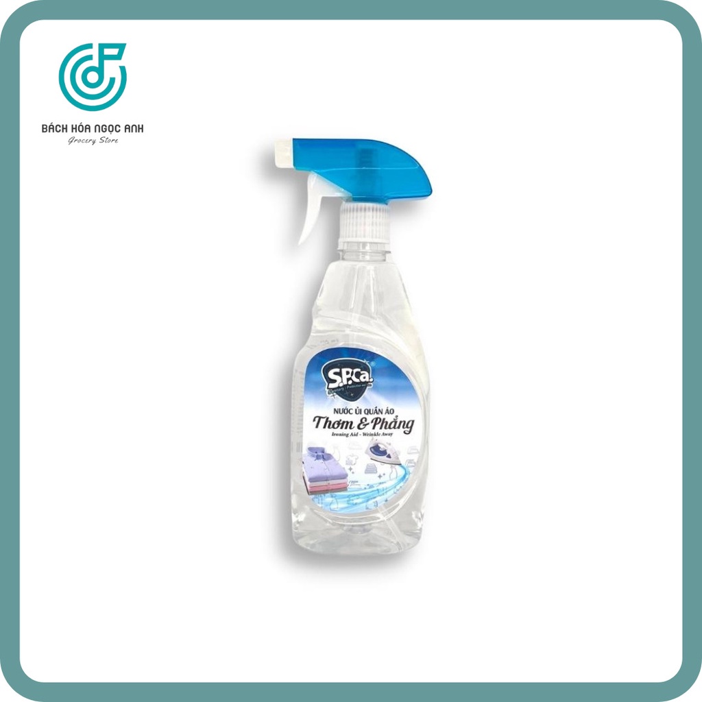 Nước Xịt Thơm Phẳng Quần Áo SPCa 450ml Lưu Hương Lâu Giúp Làm Thơm Phẳng, Khử Trùng, Khử Mùi Ẩm Mốc