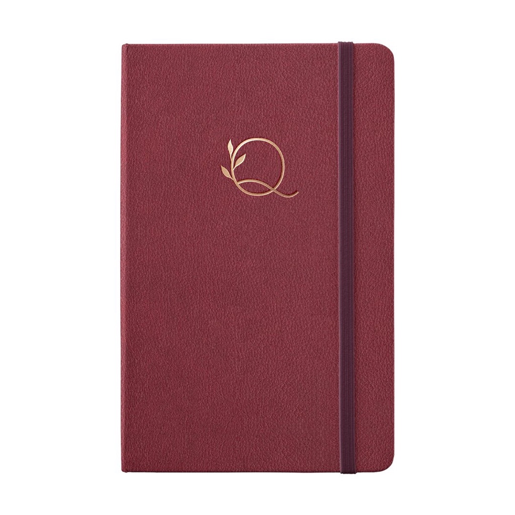 Sổ tay Your Name Letter Q bìa da 196 trang