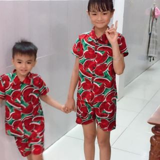 Đồ bộ trái cây cho em bé trai và gái