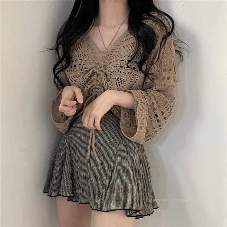 Long sleeve T-shirt women's thin autumn new chic loose V-neck Hoodie