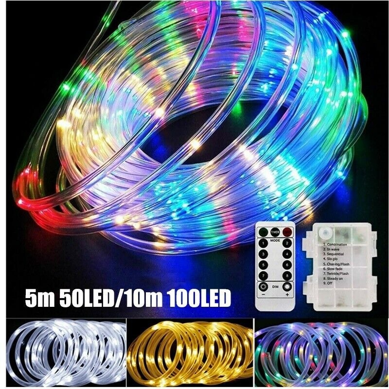 Dây Đèn LED 5 / 10m 8 Chế Độ Điều Khiển Từ Xa Trang Trí Nội Thất