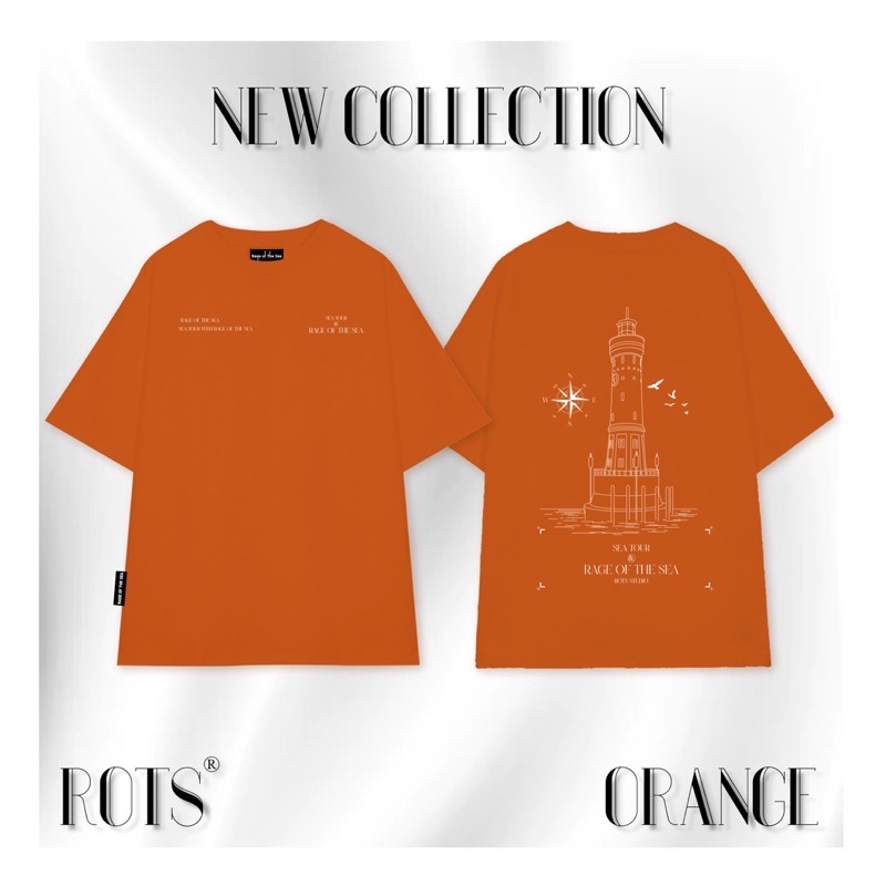ÁO THUN (T-SHIRT) UNISEX OVERSIZE RAGE OF THE SEA(ROTS STUDIO) “LIGHTHOUSE”