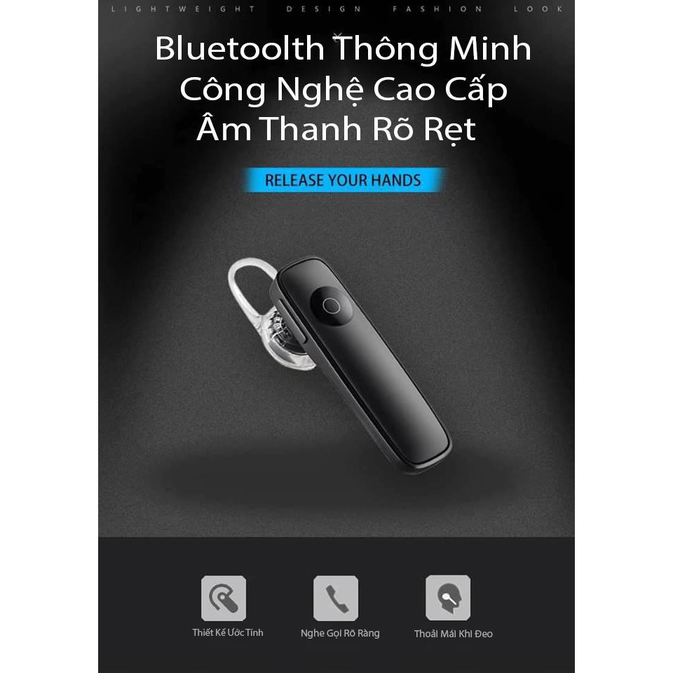 FREESIP TỪ 50K _ Tai Nghe Bluetooth Thông Minh Tích Hợp Mic M165 Thu Âm Và Truyền Tải Âm Thanh Tốt