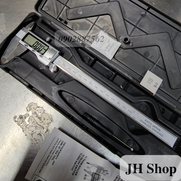 thước kẹp điện tử 200mm thép không gỉ hàng chuẩn JAPAN (KATO)