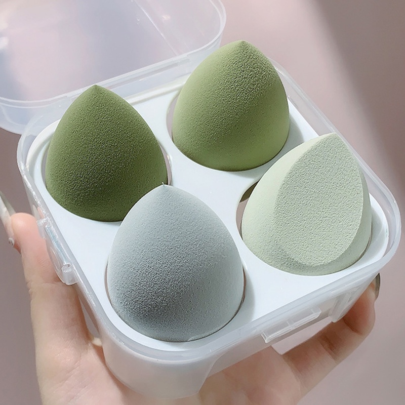 [Hàng mới về] Mút trang điểm hình quả trứng / giọt nước sử dụng được dạng ướt và khô đa năng