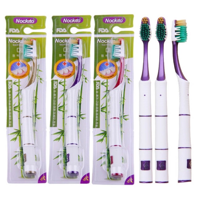 Bàn chải đánh răng muối tre Nockito Bamboo Salt Hàn Quốc