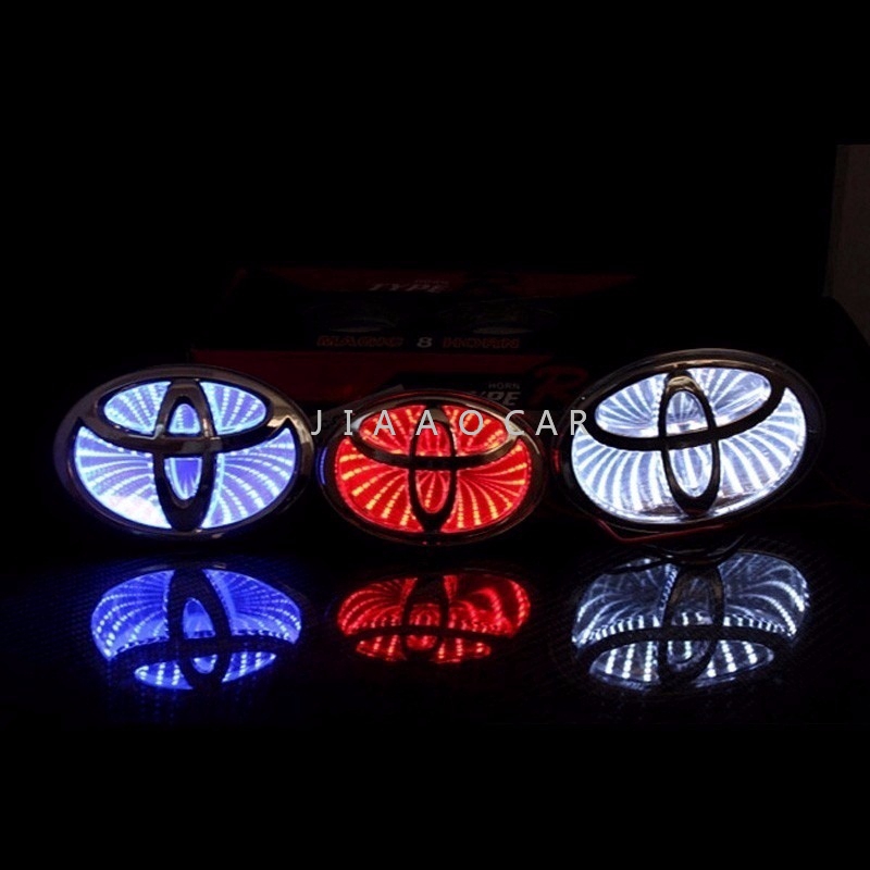 Mới logo Đèn led 3D Trang Trí Xe Hơi Toyota Camry Tundra Venza Tacoma Sienna Sequoia Matrix