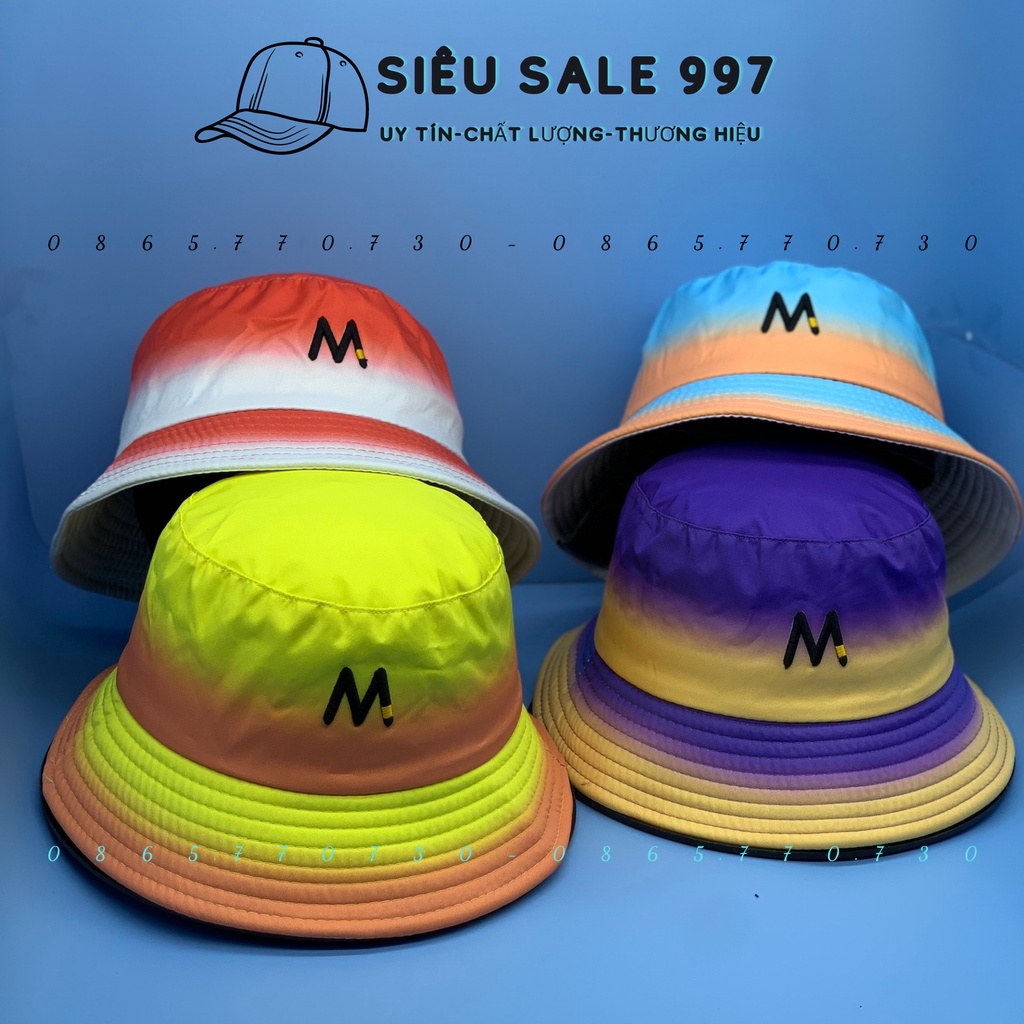 MŨ BUCKET M LOANG MÀU CÁ TÍNH THỜI TRANG NAM NỮ HOT TREND HÀN QUỐC