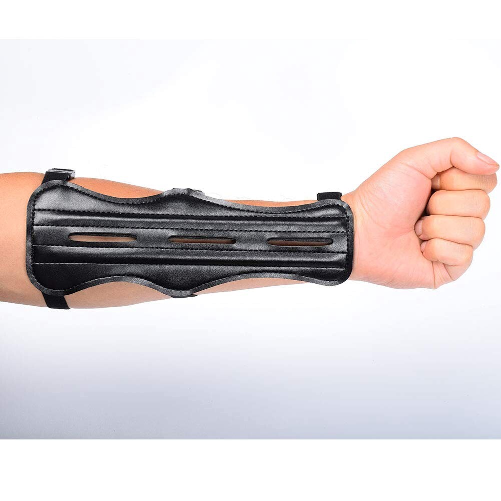 1 Cái Bảo Vệ Cánh Tay, Bảo Vệ Cánh Tay Bằng Da PU Hình Cung Và Mũi Tên, Có Thể Điều Chỉnh 3 Dây Đai Đàn Hồi