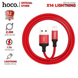 Cáp sạc nhanh Hoco X14 Lightning dành cho Iphone, Ipad