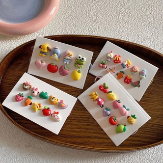 Set 10 dây cột tóc đính hình thú dễ thương cho bé gái