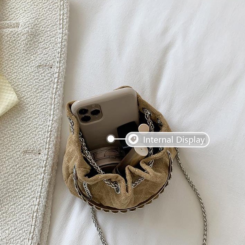 Túi Đeo Chéo Vai Có Dây Xích Thời Trang Sành Điệu Cho Nữ