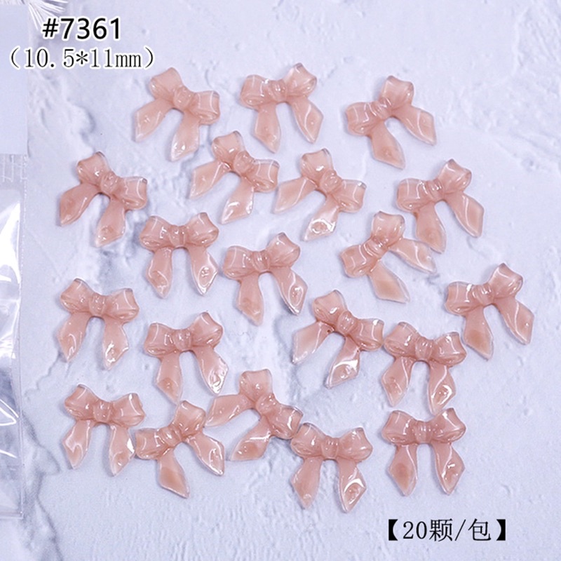 phụ kiện nơ thạch 3d trang trí móng 1 túi 20 gói