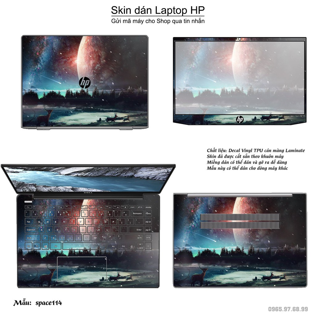 Skin dán Laptop HP in hình không gian _nhiều mẫu 19 (inbox mã máy cho Shop)