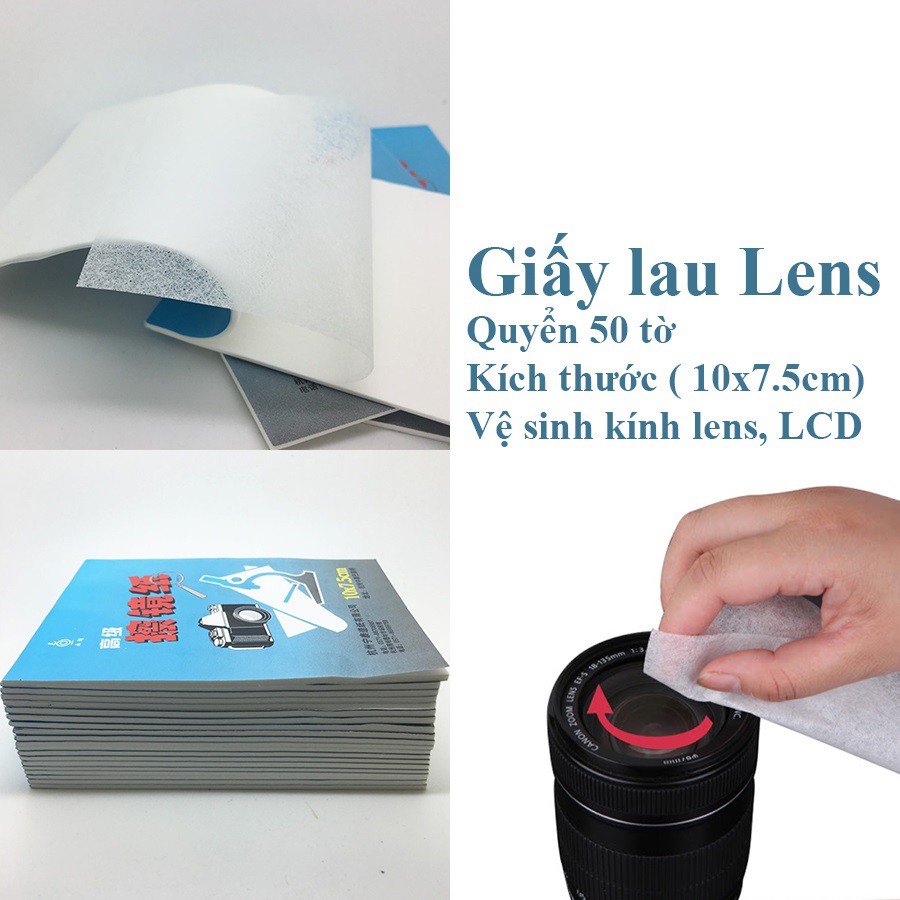 Giấy lau lens, ống kính, màn hình LCD máy ảnh máy quay