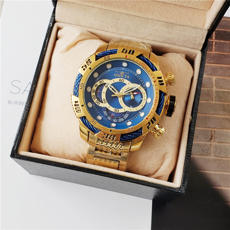 INVICTA Đồng Hồ Quartz Mặt Lớn Chất Liệu Thép Không Gỉ Thời Trang Năm 2022